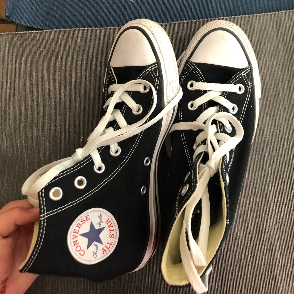 worn once black high top converse - Picture 5 of 5